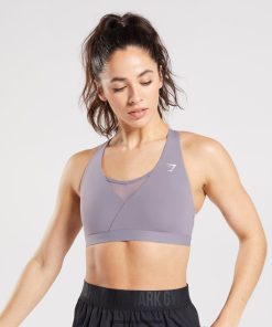 Gymshark Sale Ireland J6J4BH140 Gymshark Women Crossover Sports Bra Slate Lavender