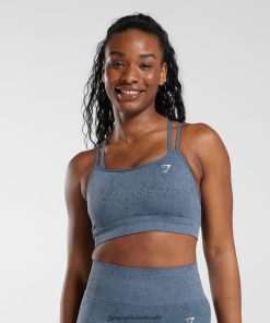 Gymshark Sale Ireland J6J4BH146 Gymshark Women Adapt Fleck Seamless Sports Bra Evening Blue