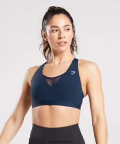 Gymshark Sale Ireland J6J4BH155 Gymshark Women Crossover Sports Bra Navy