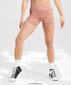 Gymshark Sale Ireland J6J4BH16 Gymshark Women Adapt Camo Seamless Shorts Misty Pink/Hazy Pink