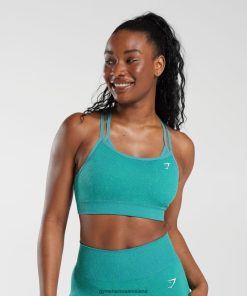 Gymshark Sale Ireland J6J4BH173 Gymshark Women Adapt Fleck Seamless Sports Bra Jewel Green