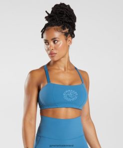 Gymshark Sale Ireland J6J4BH200 Gymshark Women Legacy Sports Bra Lakeside Blue