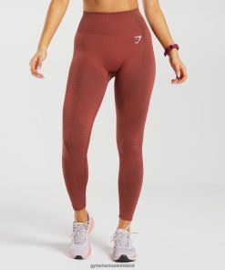 Gymshark Sale Ireland J6J4BH257 Gymshark Women Vital Seamless 2.0 Leggings Brick Red Marl