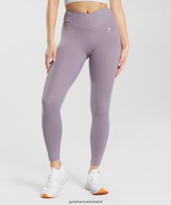 Gymshark Sale Ireland J6J4BH273 Gymshark Women Crossover Leggings Slate Lavender