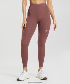 Gymshark Sale Ireland J6J4BH287 Gymshark Women Running Leggings Magenta Brown