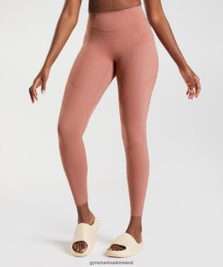 Gymshark Sale Ireland J6J4BH330 Gymshark Women Whitney Everyday Pocket Leggings Canyon Red