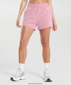Gymshark Sale Ireland J6J4BH35 Gymshark Women Strong Peach Shorts Candy Floss Pink