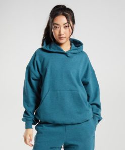 Gymshark Sale Ireland J6J4BH385 Gymshark Women Rest Day Sweats Hoodie Steel Blue Marl