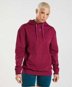Gymshark Sale Ireland J6J4BH388 Gymshark Women Graphics Fraction Hoodie Currant Pink