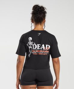 Gymshark Sale Ireland J6J4BH413 Gymshark Women Dead Lift Midi Tee Black