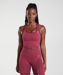 Gymshark Sale Ireland J6J4BH474 Gymshark Women Adapt Animal Seamless Crop Tank Reef | Cherry Brown