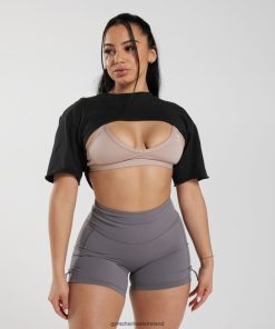 Gymshark Sale Ireland J6J4BH496 Gymshark Women Legacy Shrug Top Black