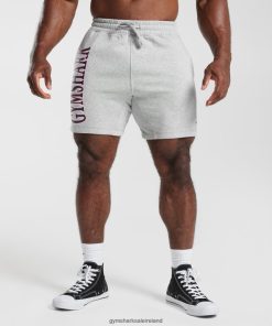 Gymshark Sale Ireland J6J4BH535 Gymshark Men Retrowave Shorts Light Grey Core Marl