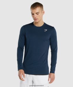 Gymshark Sale Ireland J6J4BH598 Gymshark Men Arrival Long Sleeve T-Shirt Navy