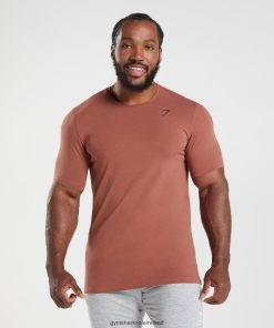 Gymshark Sale Ireland J6J4BH670 Gymshark Men Essential T-Shirt Rose Brown