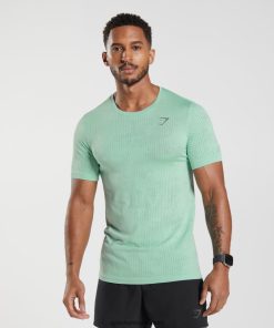 Gymshark Sale Ireland J6J4BH715 Gymshark Men Sport Seamless T-Shirt Pastel Green/Willow Green