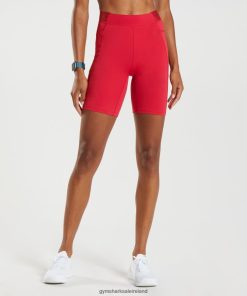 Gymshark Sale Ireland J6J4BH73 Gymshark Women Training Brandmark Cycling Shorts Salsa Red