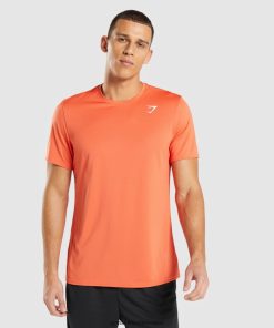 Gymshark Sale Ireland J6J4BH748 Gymshark Men Arrival T-Shirt Papaya Orange