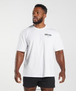 Gymshark Sale Ireland J6J4BH784 Gymshark Men Dead Lift T-Shirt White