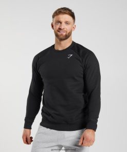Gymshark Sale Ireland J6J4BH787 Gymshark Men Crest Sweatshirt Black
