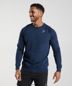Gymshark Sale Ireland J6J4BH814 Gymshark Men Crest Sweatshirt Navy