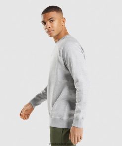 Gymshark Sale Ireland J6J4BH844 Gymshark Men Apollo Crew Light Grey Marl