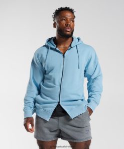 Gymshark Sale Ireland J6J4BH856 Gymshark Men Power Zip Hoodie Ozone Blue