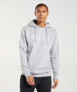 Gymshark Sale Ireland J6J4BH868 Gymshark Men Block Hoodie Light Grey Marl