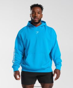 Gymshark Sale Ireland J6J4BH880 Gymshark Men Slice Hoodie Electric Blue