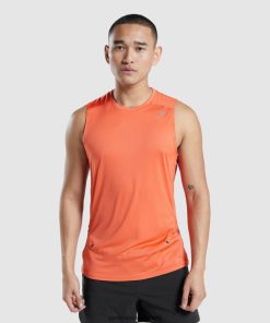 Gymshark Sale Ireland J6J4BH928 Gymshark Men Speed Evolve Tank Papaya Orange