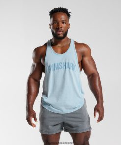Gymshark Sale Ireland J6J4BH982 Gymshark Men Power Washed Stringer Ozone Blue