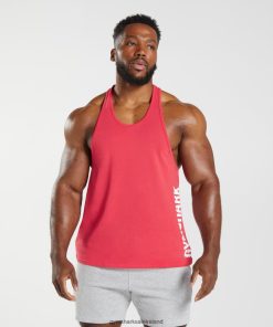 Gymshark Sale Ireland J6J4BH988 Gymshark Men Slice Stringer Parrot Red
