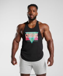 Gymshark Sale Ireland J6J4BH991 Gymshark Men Retrowave Stringer Black