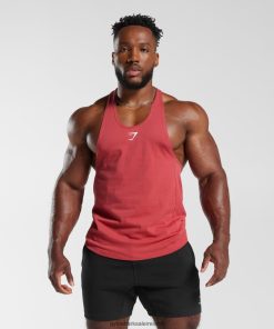 Gymshark Sale J6J4BH1026 Gymshark Men React Stringer Sundried Red