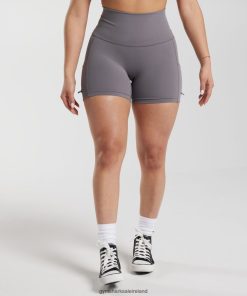 Gymshark Sale J6J4BH108 Gymshark Women Legacy Ruched Tight Shorts Titanium Grey