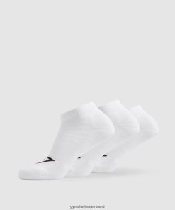 Gymshark Sale J6J4BH1101 Gymshark Unisex Ankle Socks 3pk White