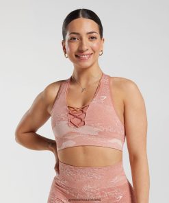 Gymshark Sale J6J4BH139 Gymshark Women Adapt Camo Seamless Sports Bra Misty Pink-Hazy Pink