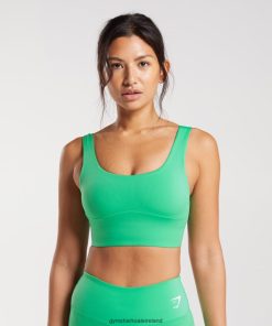 Gymshark Sale J6J4BH151 Gymshark Women Longline Sports Bra Tropic Green