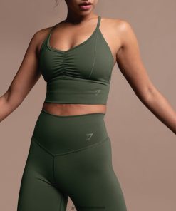 Gymshark Sale J6J4BH157 Gymshark Women Elevate Longline Sports Bra Moss Olive