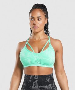 Gymshark Sale J6J4BH187 Gymshark Women GS Power Sports Bra Bright Turquoise Print