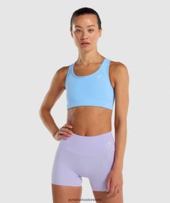Gymshark Sale J6J4BH232 Gymshark Women Essential Racer Back Sports Bra Light Blue