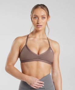 Gymshark Sale J6J4BH235 Gymshark Women Minimal Sports Bra Truffle Brown