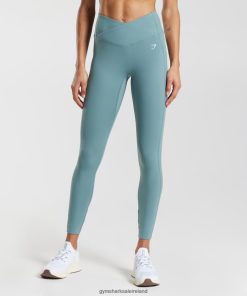 Gymshark Sale J6J4BH275 Gymshark Women Crossover Leggings Thunder Blue