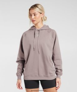 Gymshark Sale J6J4BH363 Gymshark Women Training Oversized Fleece Hoodie Washed Mauve