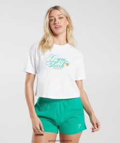 Gymshark Sale J6J4BH428 Gymshark Women Strong Peach Midi Top White