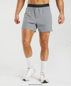 Gymshark Sale J6J4BH546 Gymshark Men Apex 5 Hybrid Shorts Drift Grey