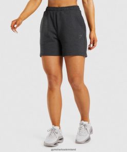 Gymshark Sale J6J4BH57 Gymshark Women Rest Day Sweats Shorts Black Core Marl