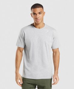 Gymshark Sale J6J4BH582 Gymshark Men Crest T-Shirt Light Grey Marl