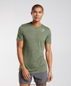 Gymshark Sale J6J4BH639 Gymshark Men Arrival Marl T-Shirt Core Olive/Kalamata Olive Marl