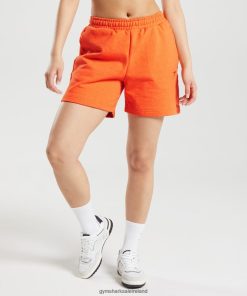 Gymshark Sale J6J4BH63 Gymshark Women Rest Day Sweats Shorts Blaze Orange Marl